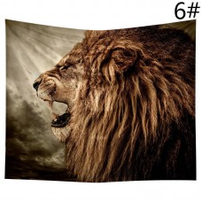 Creative 3D Printed Lion Pattern Tapestry Fashion Animal Wall Hanging Home Decor   263189089434